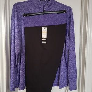 NWT Ideology Basic Crop Pants and 1/4 Zip top
